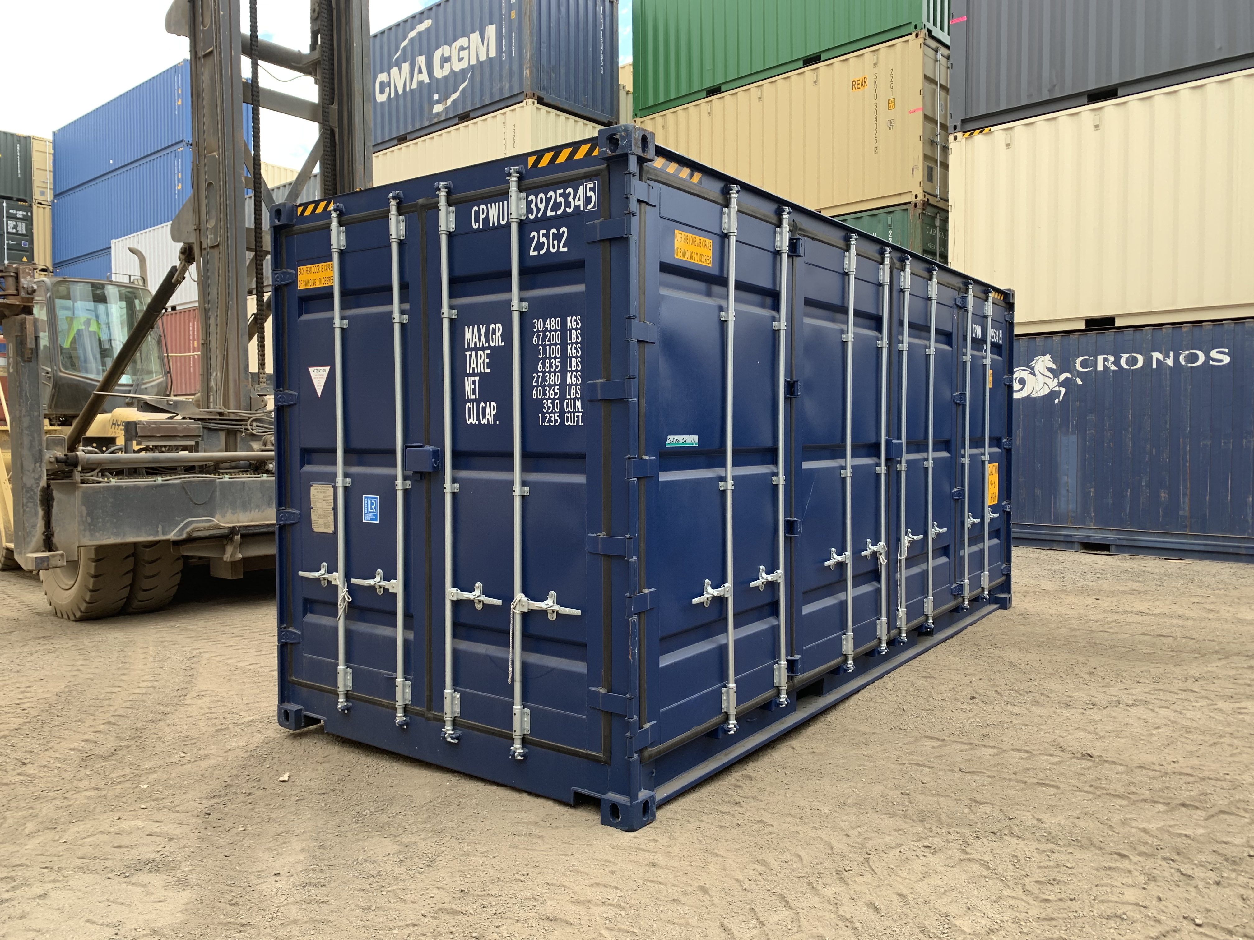 20ft new side opening high cube shipping container.