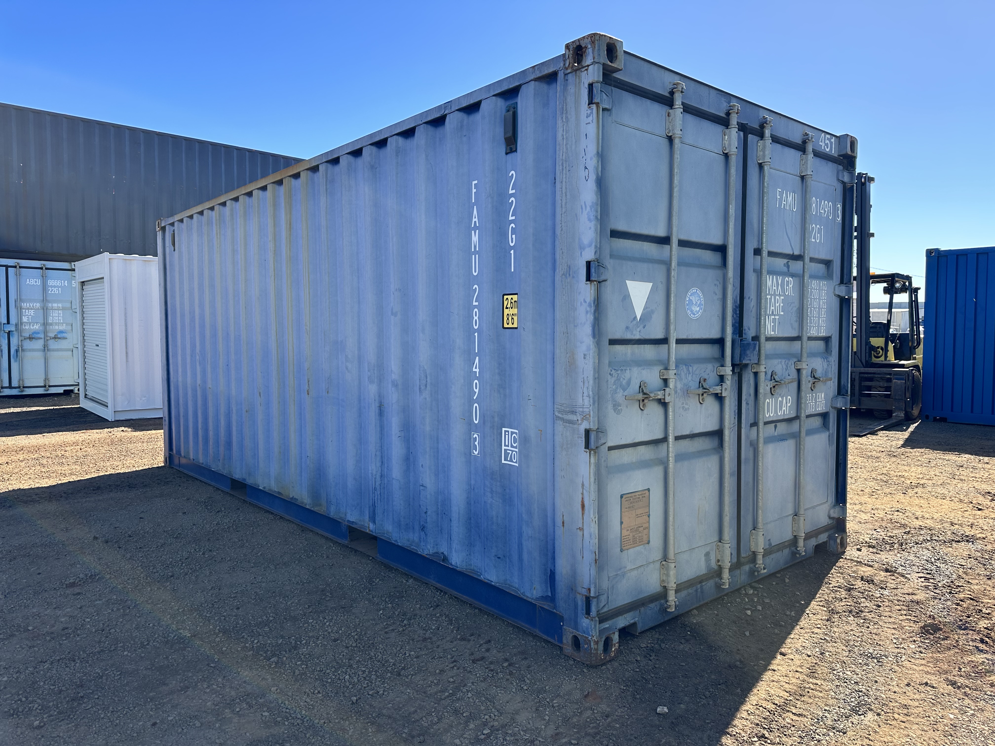 20ft used general purpose shipping container.