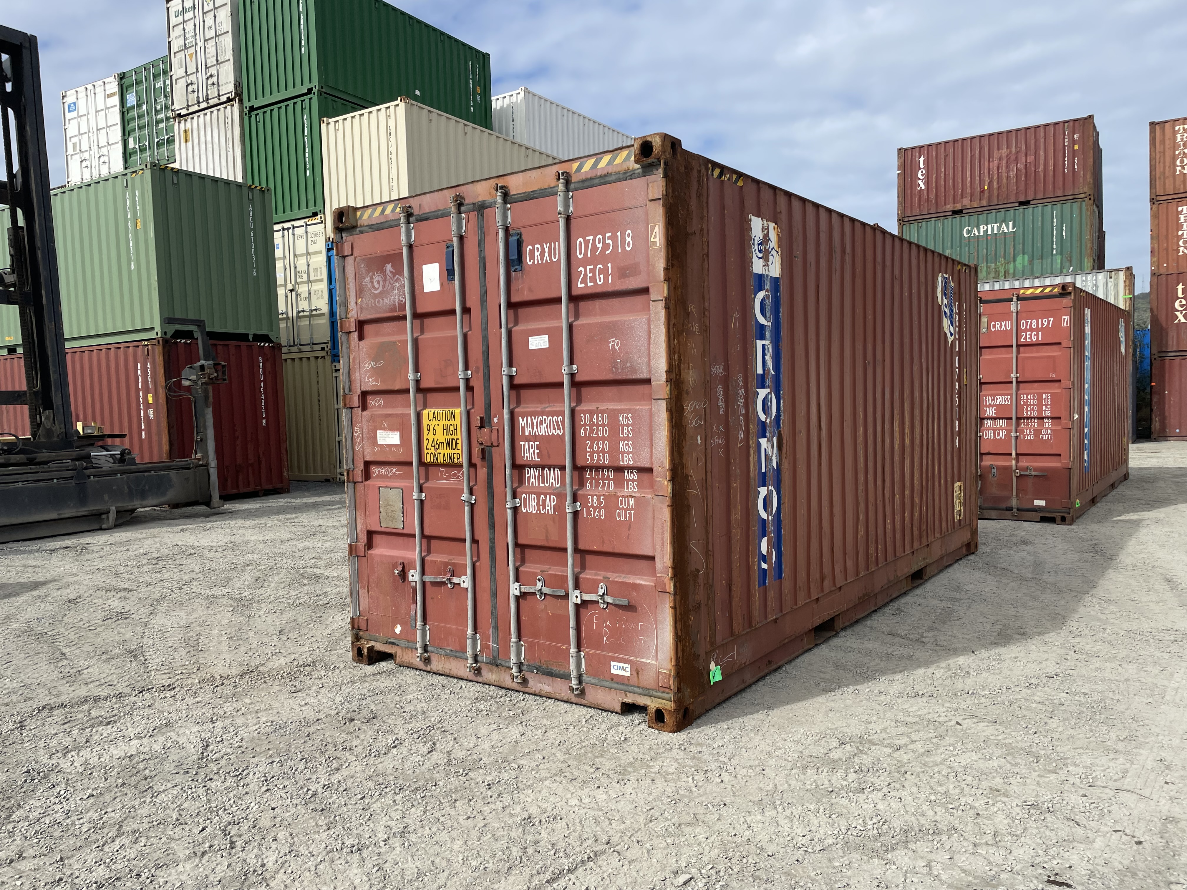 20ft used high cube shipping container.