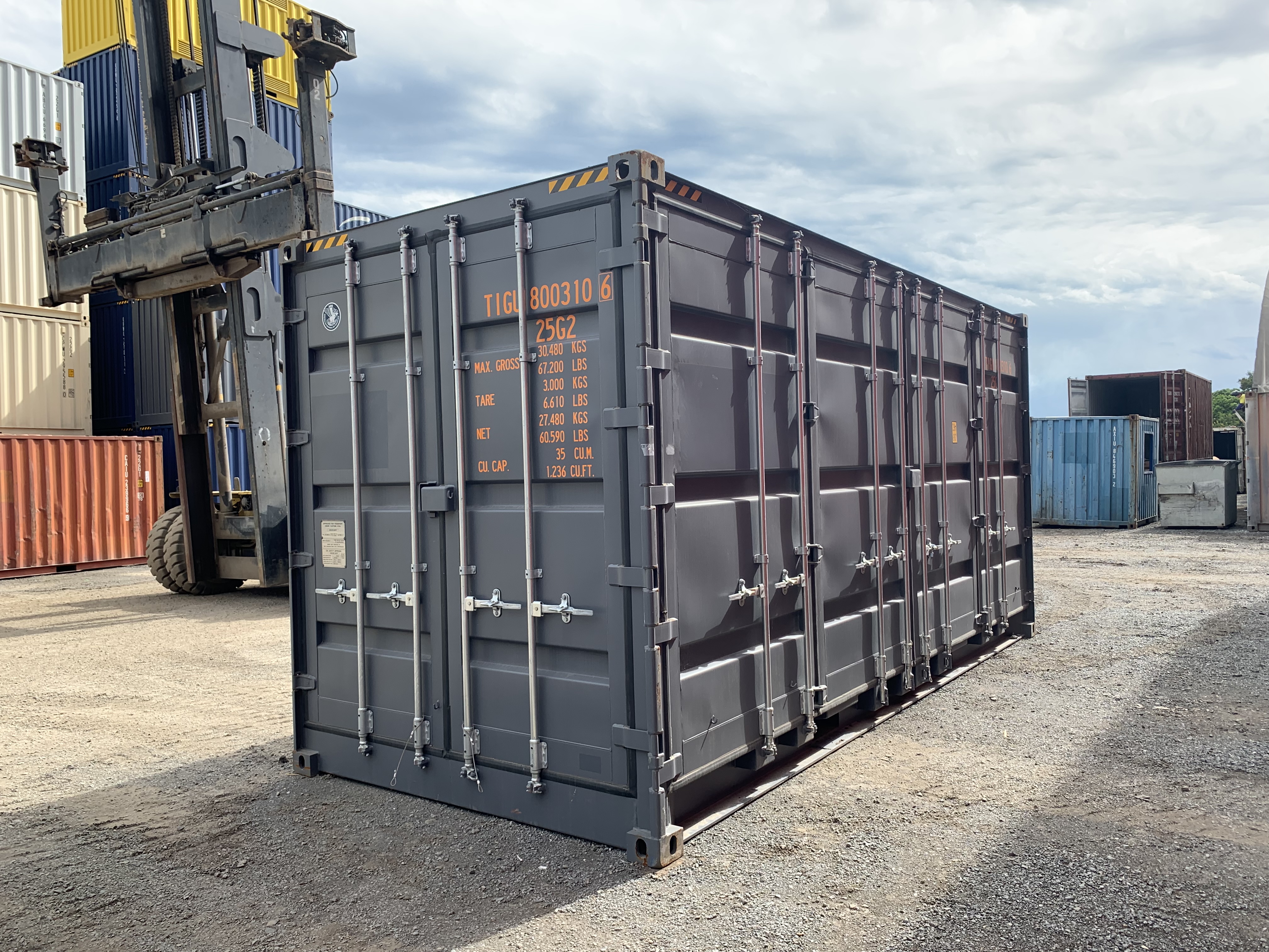 20ft used side opening high cube shipping container.