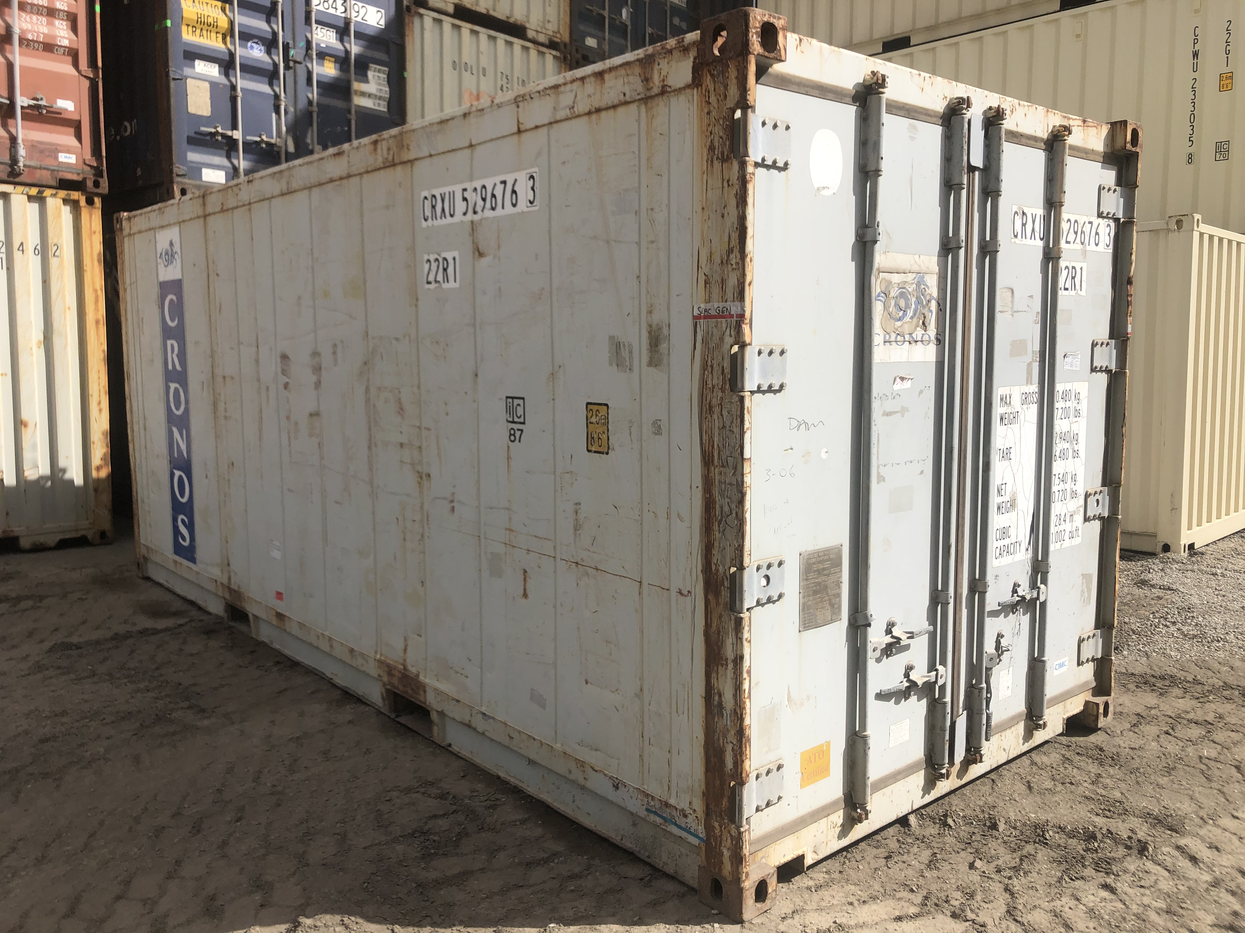 20ft used refrigerated general purpose shipping container.