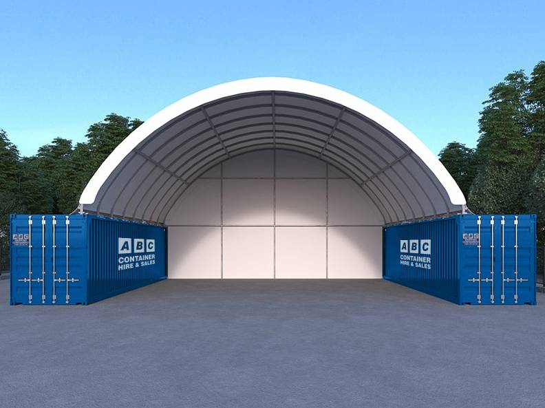 A 40ft shipping container dome