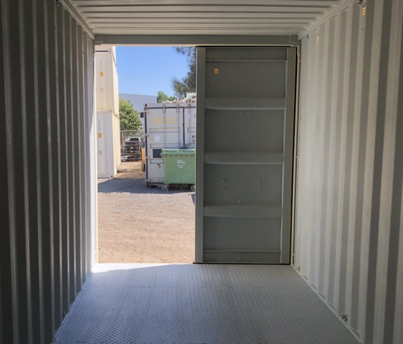 Inside of a grade 10 20ft shipping container