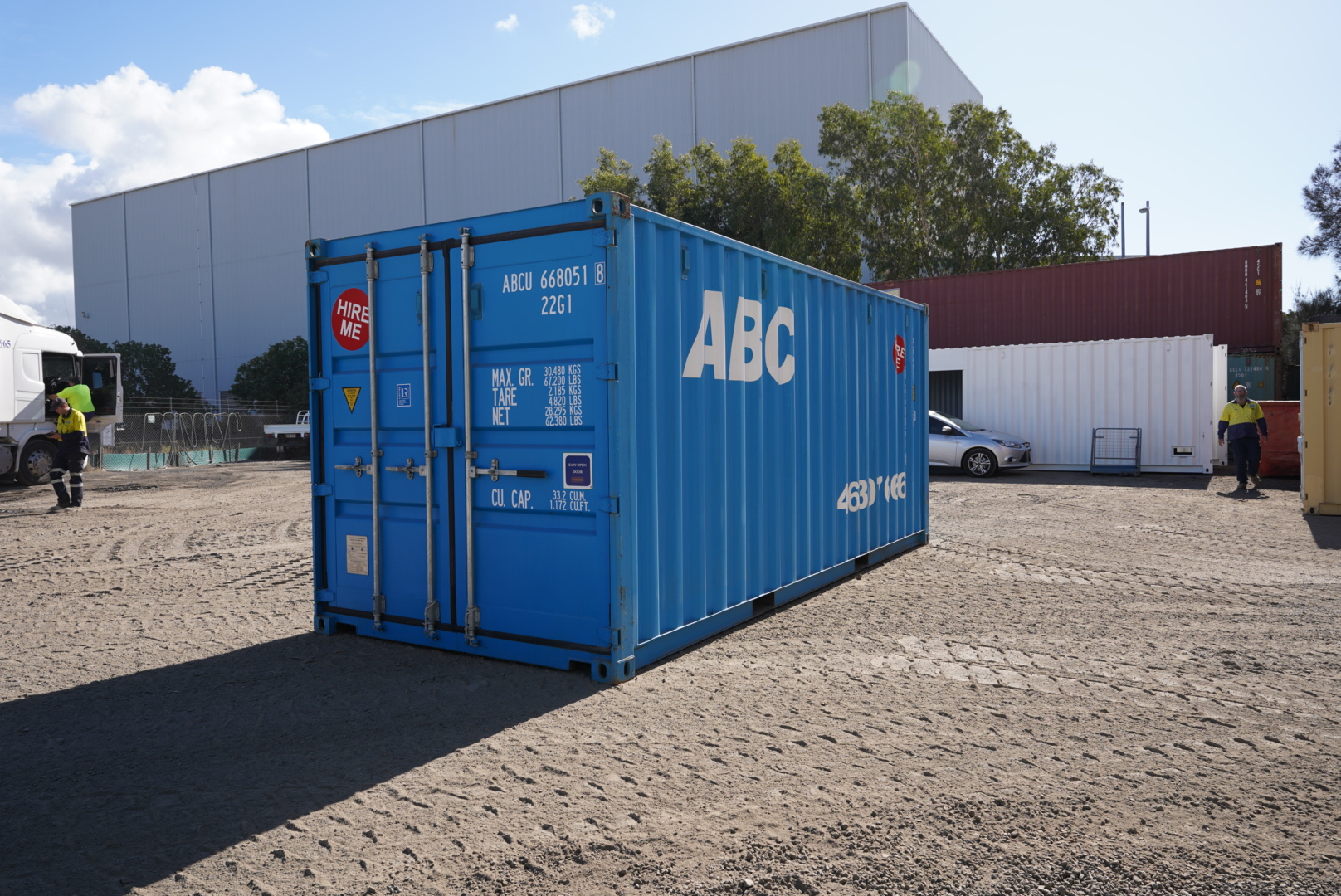 20ft sky blue ABC shipping container