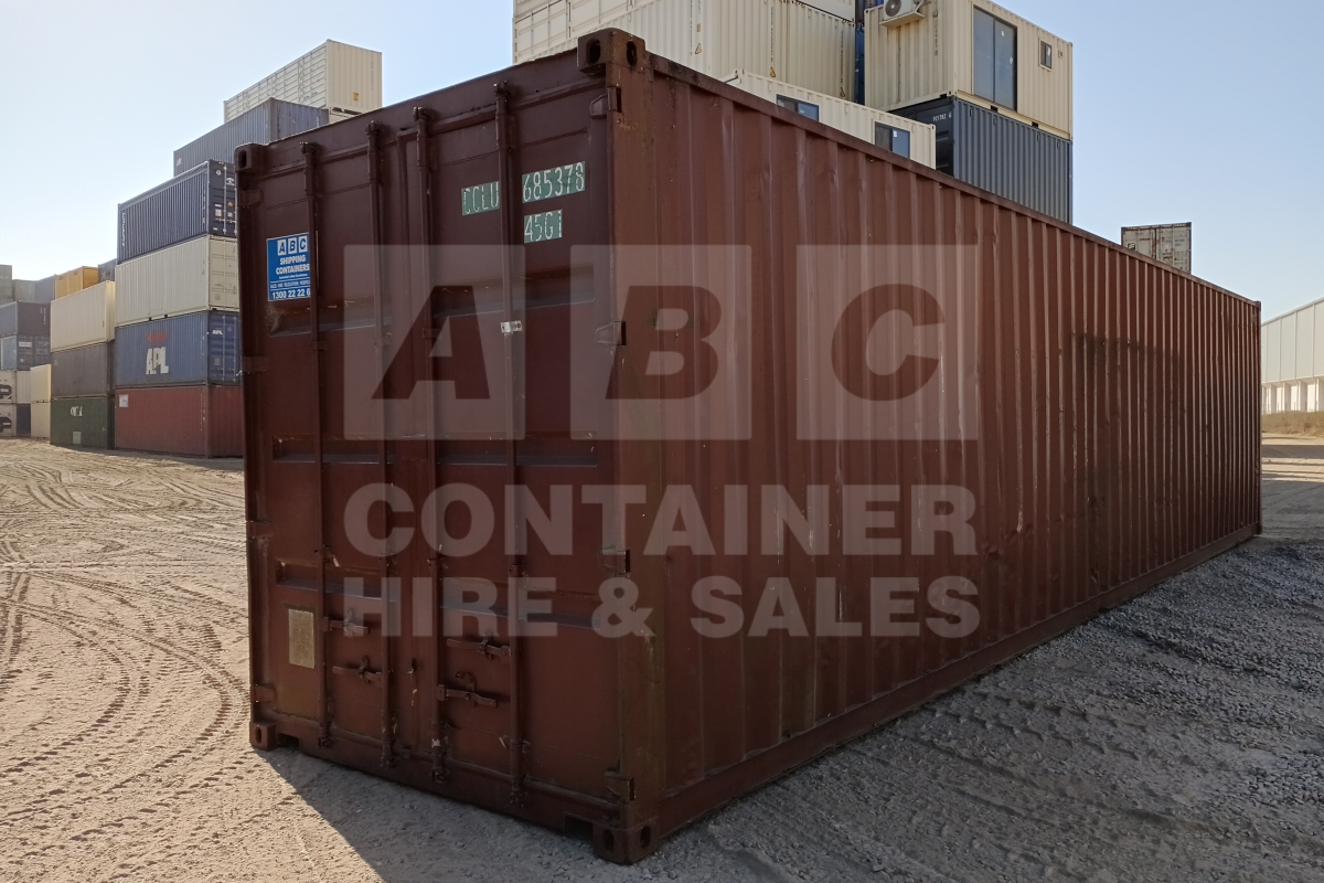 Rank 3 out of 10 used brown 40 foot high cube shipping container in Brisbane.