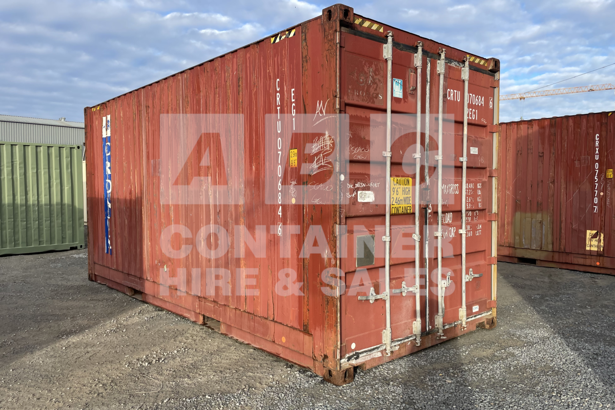 2 pallet wide 20'HC in Cairns - Great box for anyone that needs to store pallets and is ok to leave the doors open