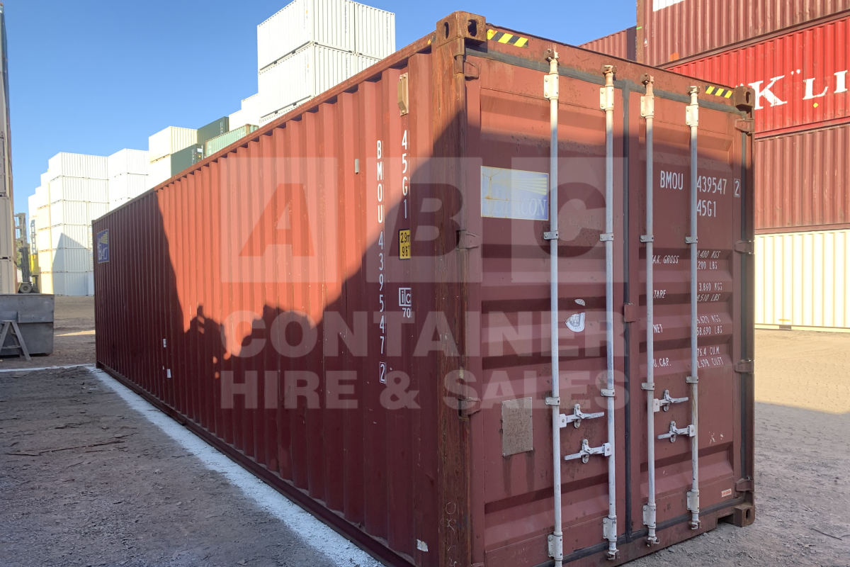 Rank 4 out of 10 used brown 40 foot high cube shipping container in Rockhampton.