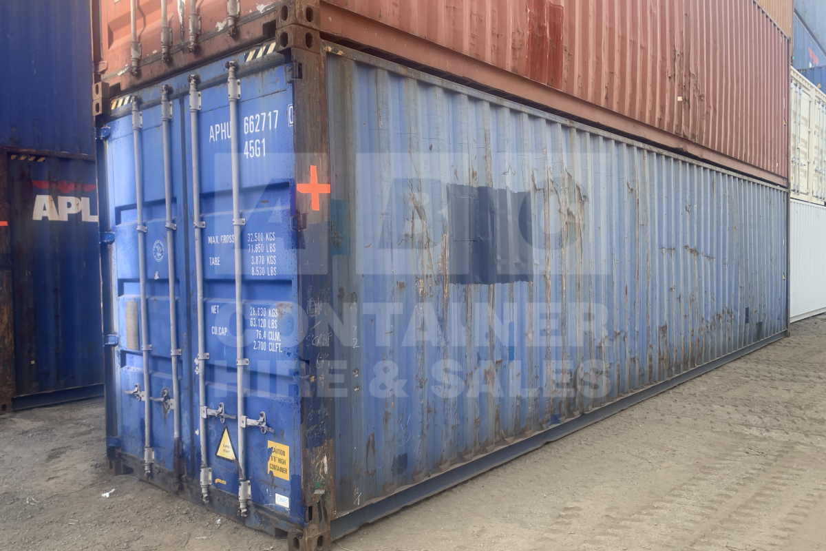 Rank 2 out of 10 used blue 40 foot high cube shipping container in Brisbane.