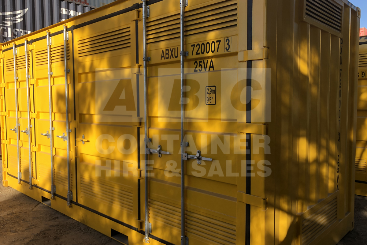 Rank 9 out of 10 new build yellow 20 foot High Cube Dangerous Goods Storage Container in Brisbane.