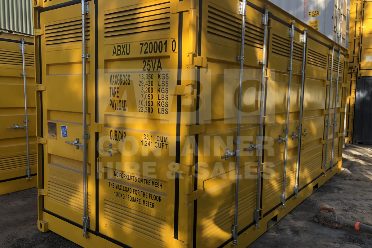 Rank 8 out of 10 new build yellow 20 foot High Cube Dangerous Goods Storage Container in Brisbane.