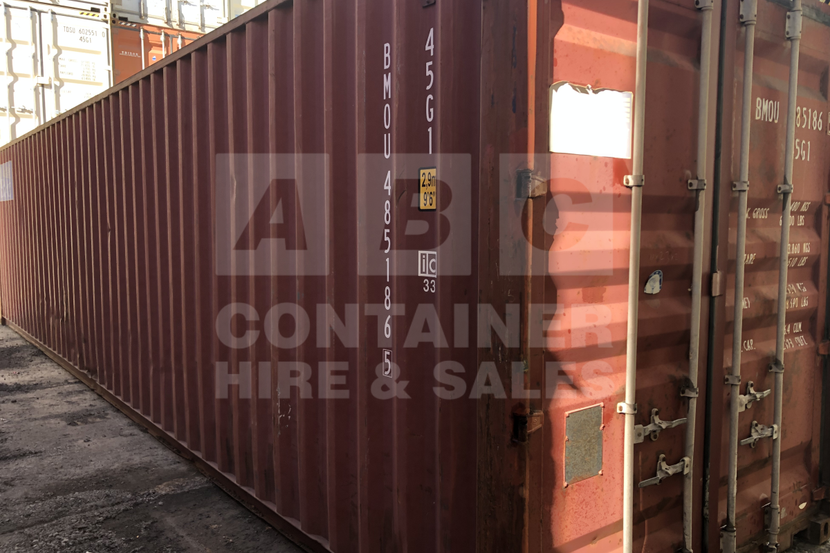 Rank 2 out of 10 used brown 40 foot high cube shipping container in Brisbane.