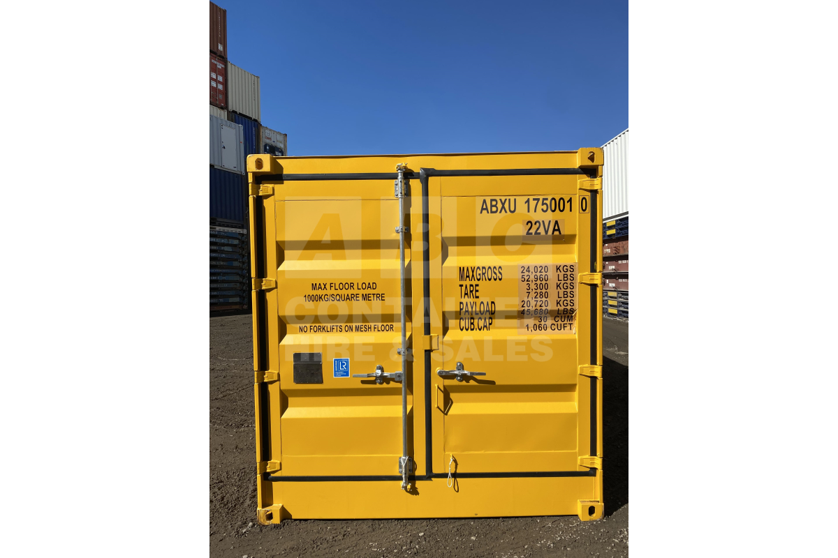 Rank 9 out of 10 new build yellow Pair of 10' DGs still locked together with twist locks in Brisbane.