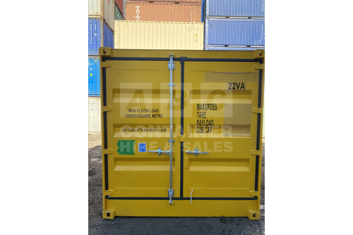 Rank 9 out of 10 new build yellow Pair of 10' DGs still locked together with twist locks in Brisbane.