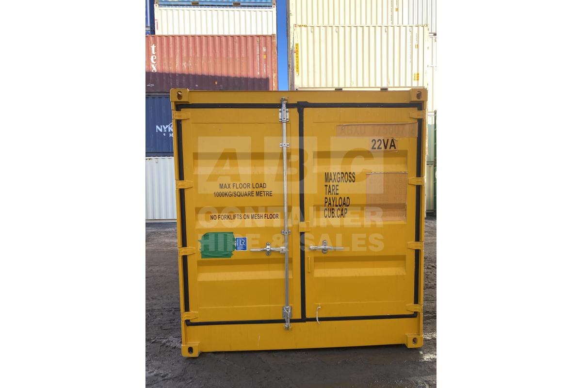 Rank 8 out of 10 new build yellow Pair of 10' DGs still locked together with twist locks in Brisbane.