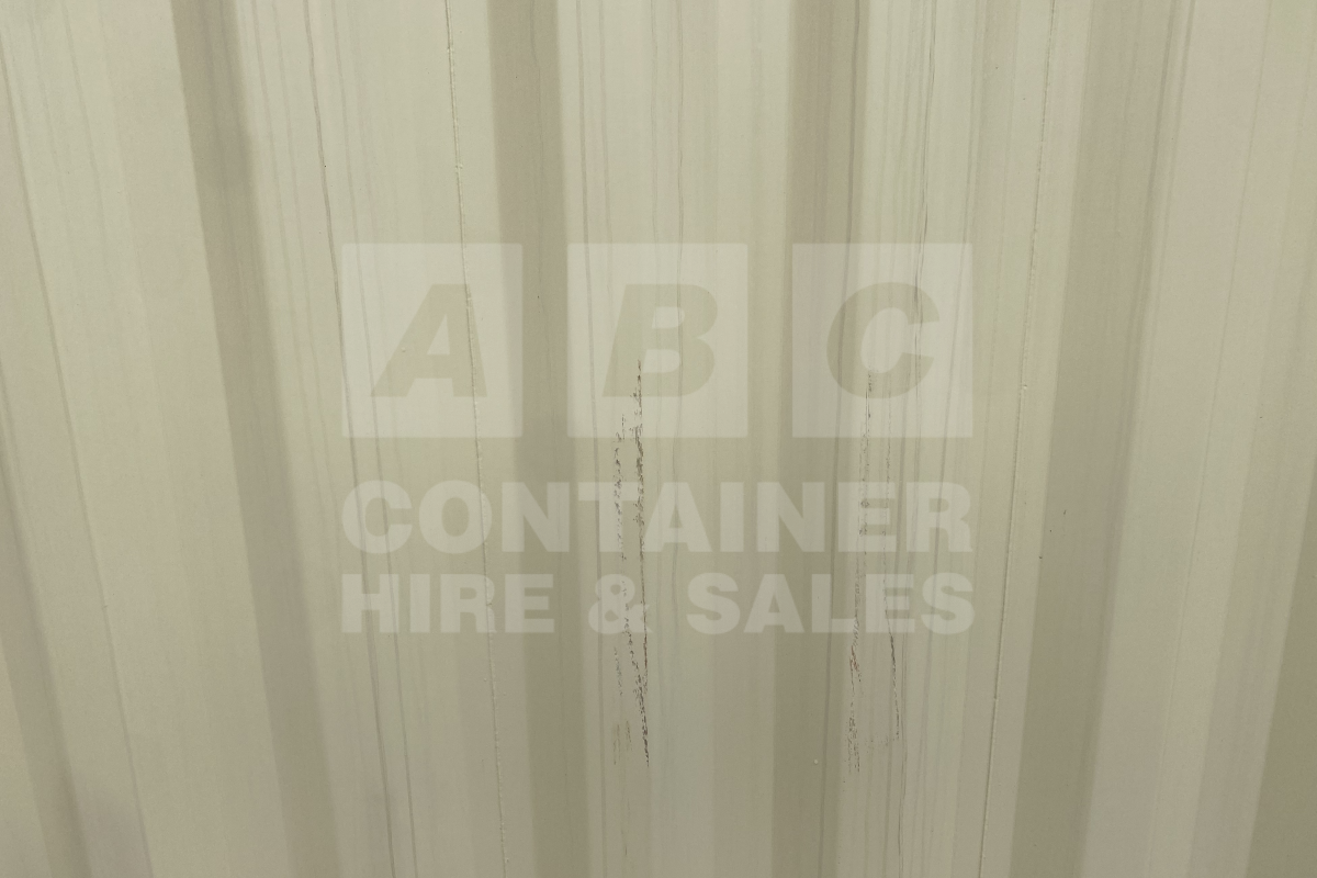 Rank 9 out of 10 new build cream 40 foot high cube steel floor shipping container in Brisbane.