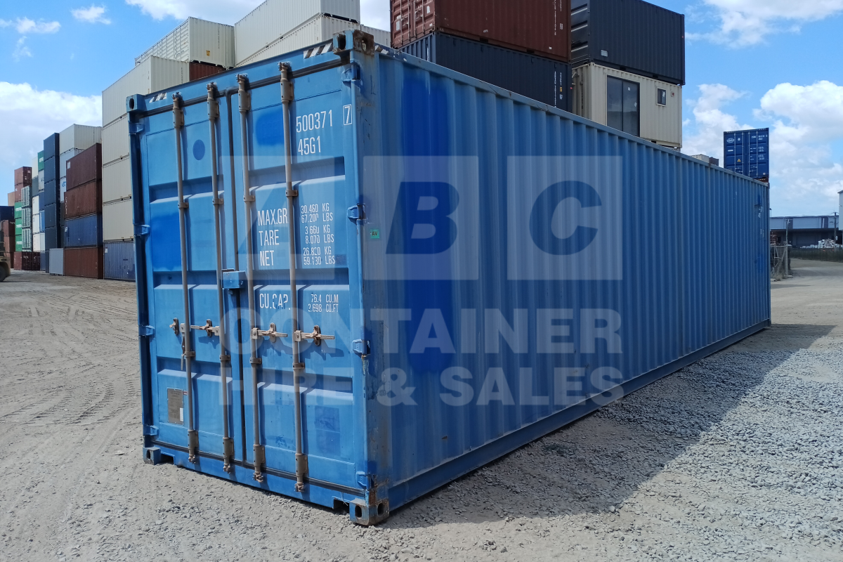 Rank 5 out of 10 used blue 40 foot high cube shipping container in Brisbane.