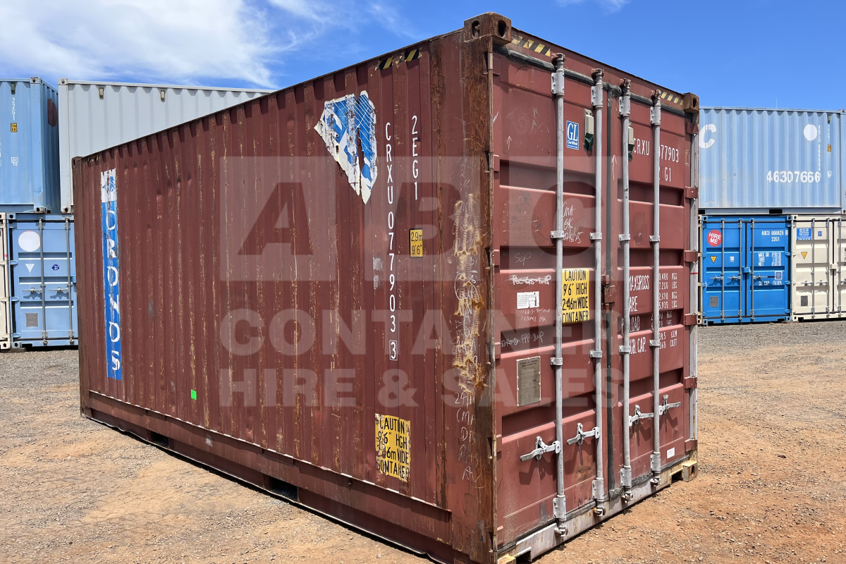 Rank 4 out of 10 used brown 20' High Cube Bulker (2PW) Container Timber Floor no roof hatches in Toowoomba.