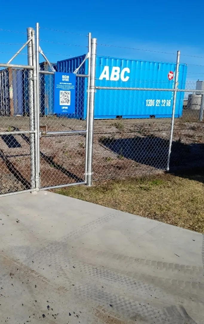 Gate access at ABC Container Hire & Sales Lismore